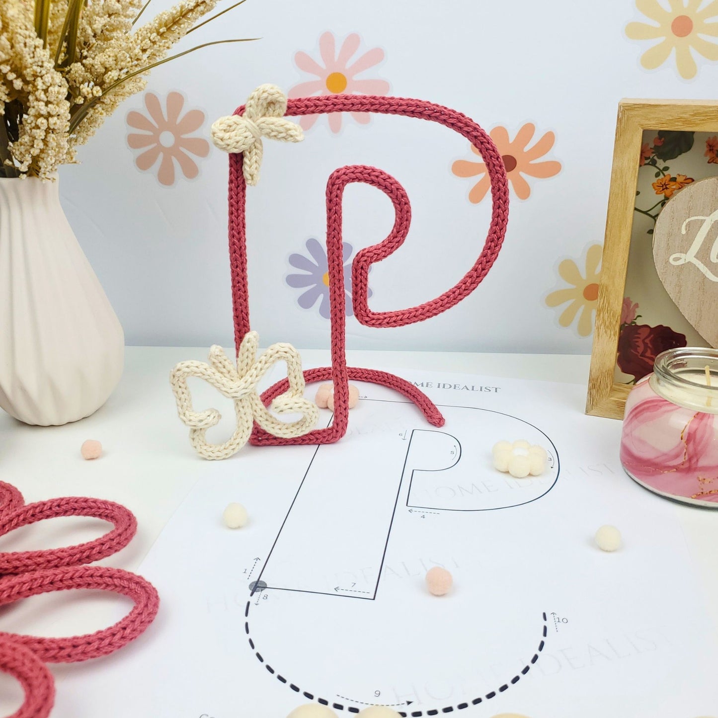 Knitted Wire Art Standing Letter Templates – Small & Large Sizes