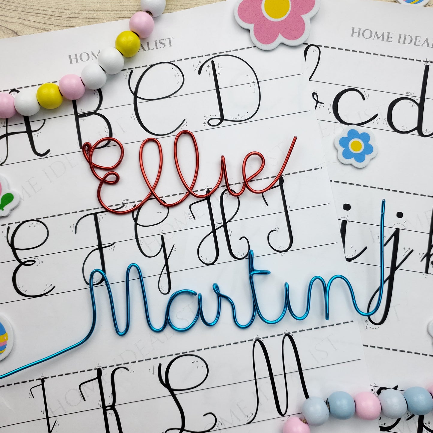 Knitted Wire Art Mini Letter Templates