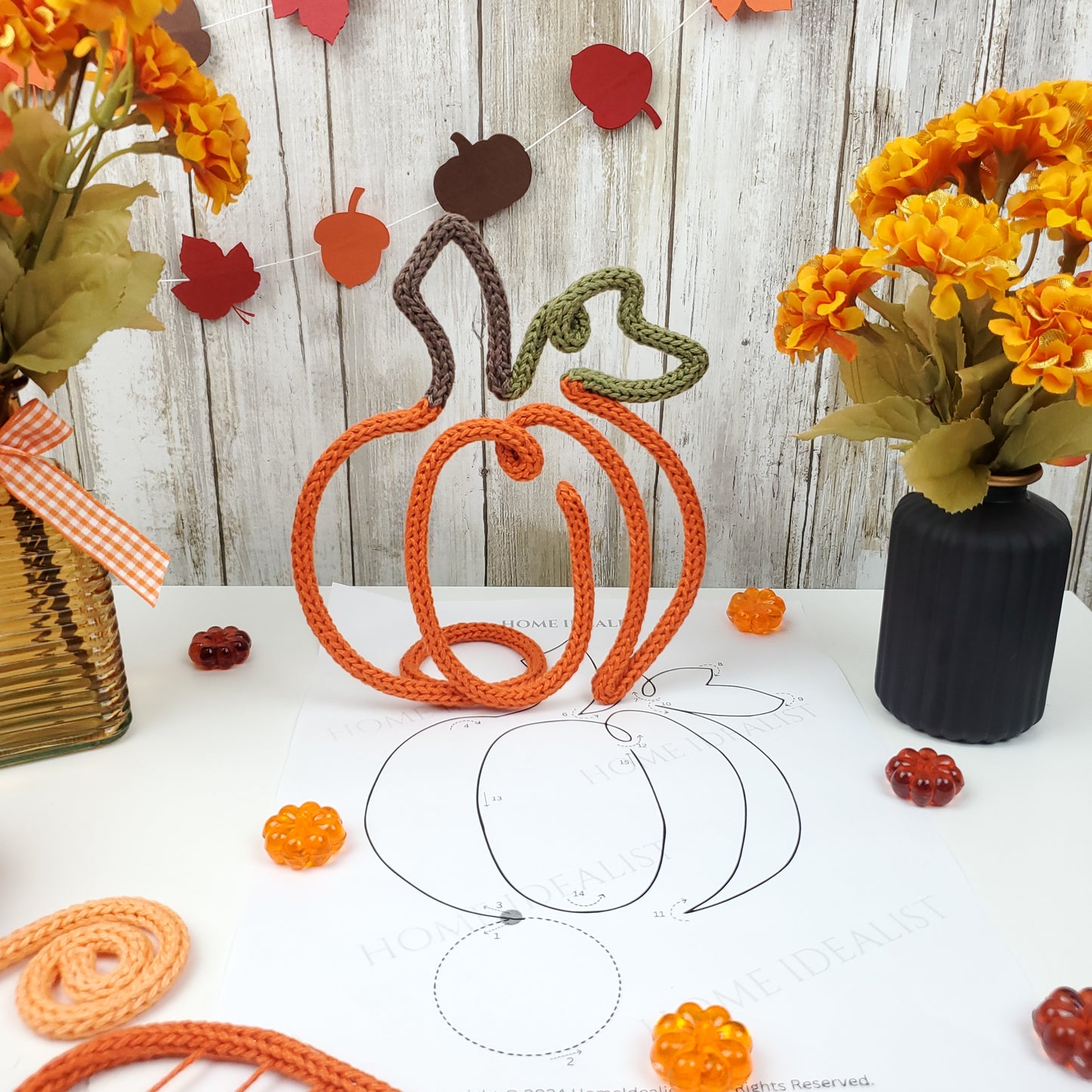 55 Fall/Halloween Knitted Wire Art Templates