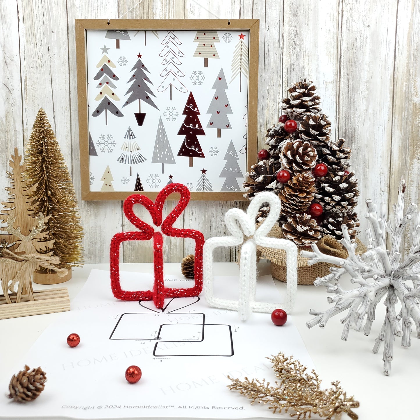 45 Christmas Wire Art Templates – Figures & Initial Letters