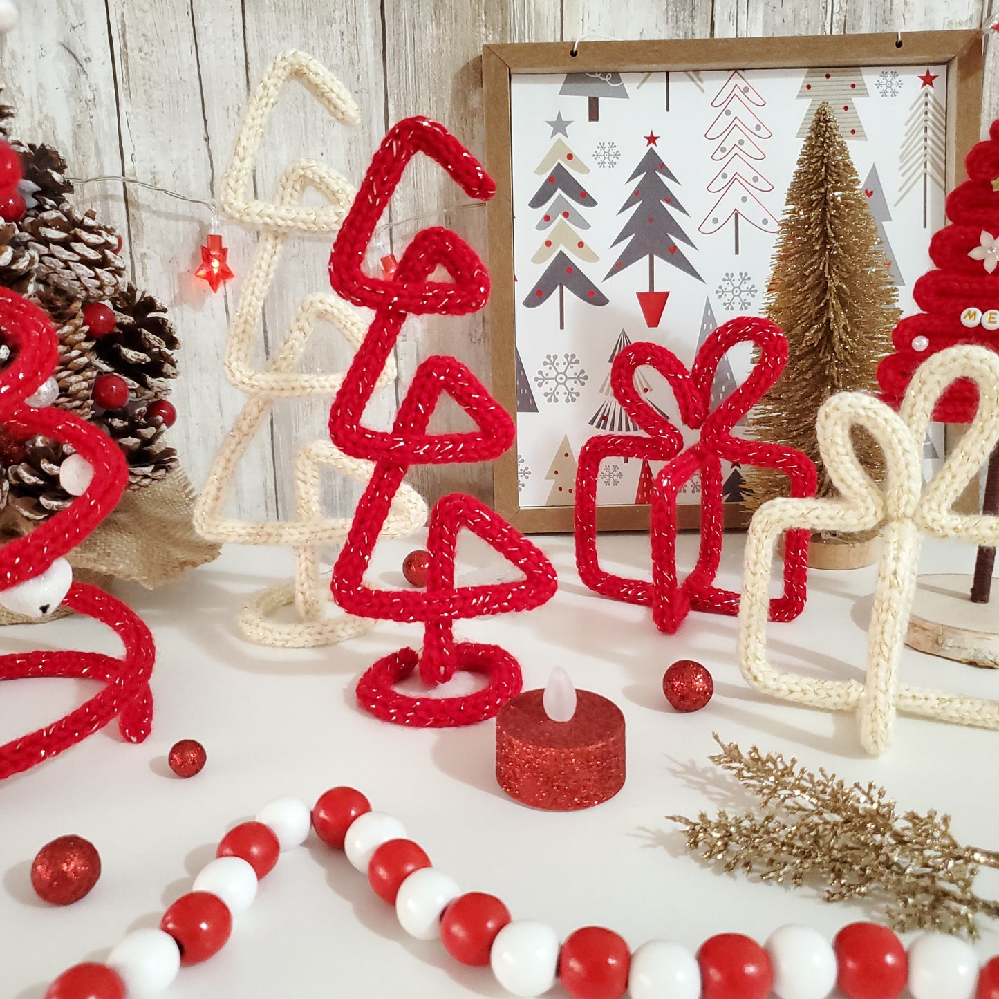 45 Christmas Wire Art Templates – Figures & Initial Letters