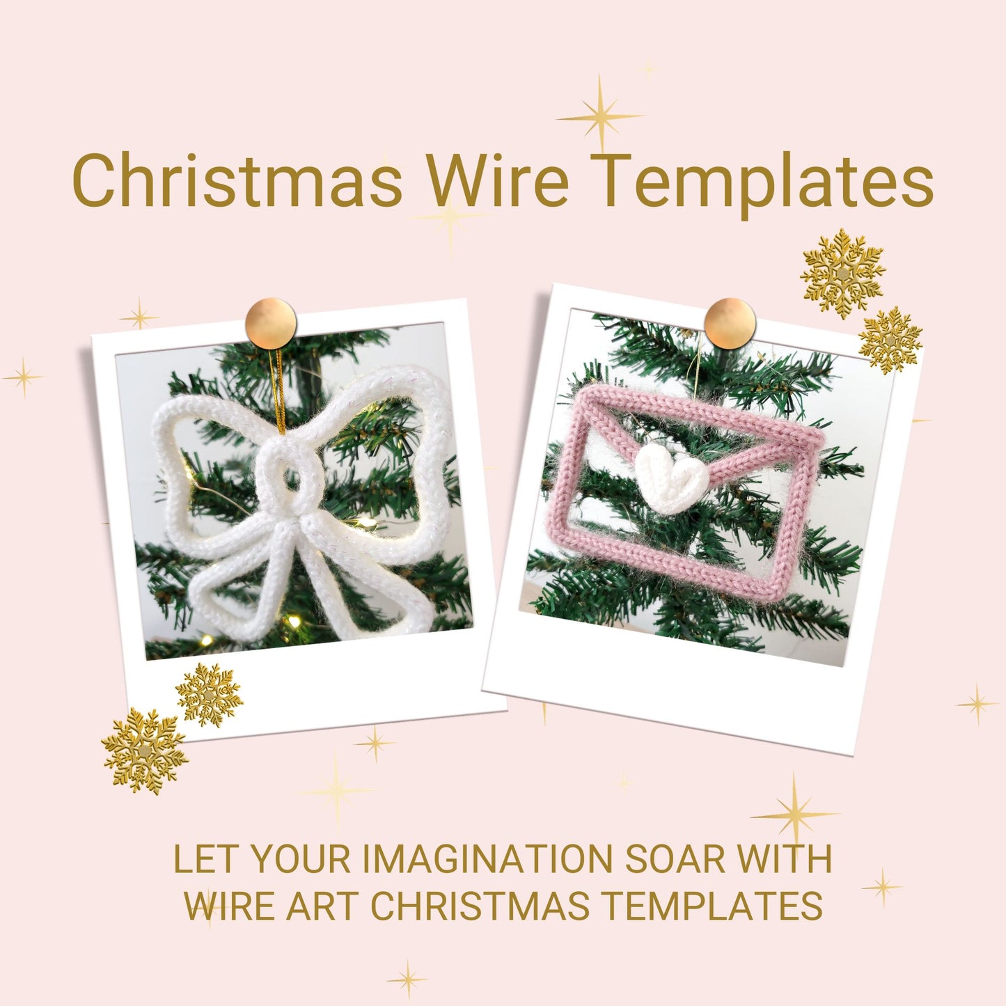 70 Christmas Wire Art Templates – Figures & Initial Letters