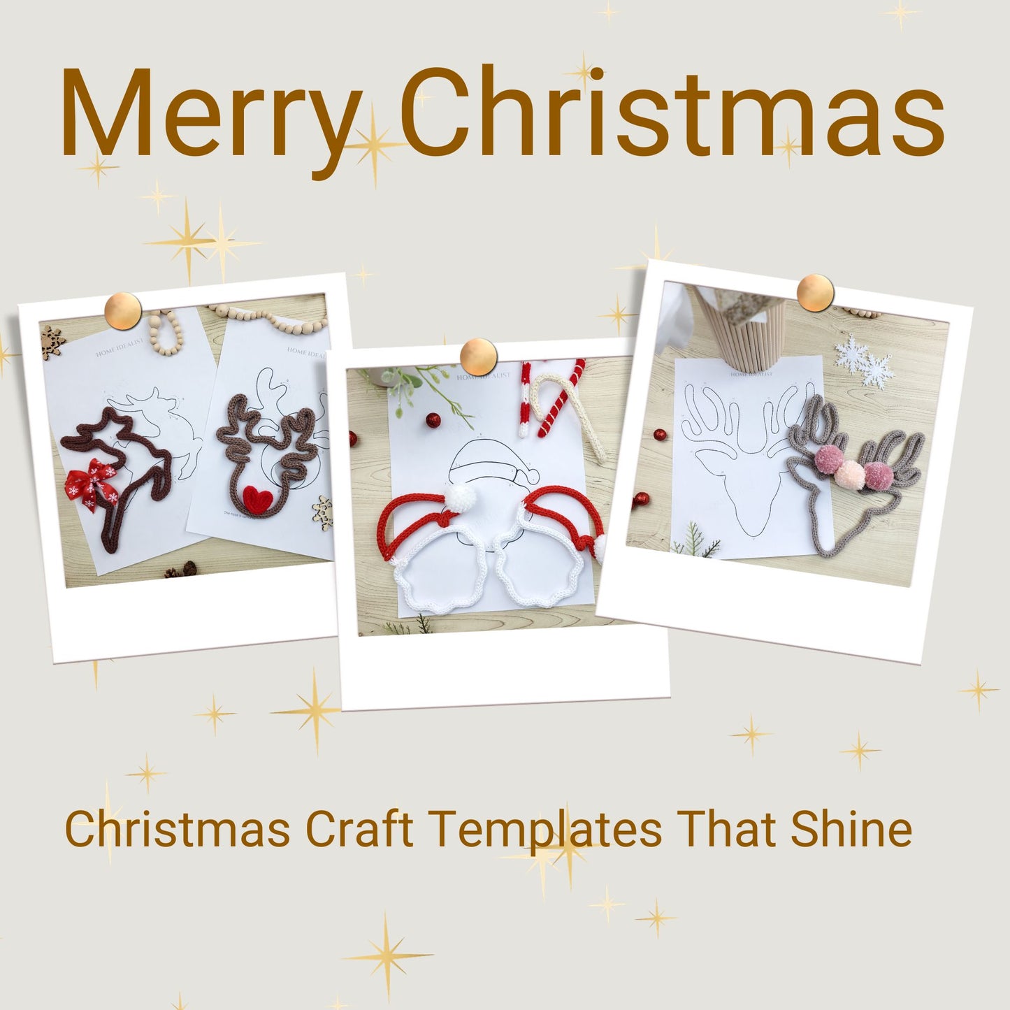 45 Christmas Wire Art Templates – Figures & Initial Letters