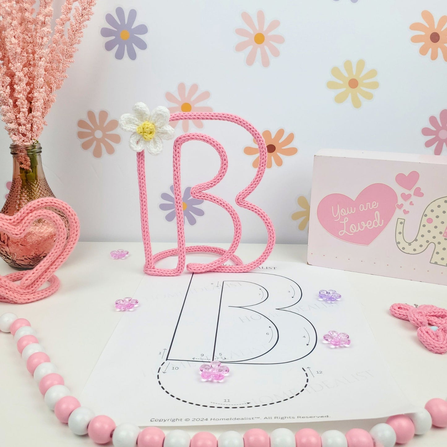 Knitted Wire Art Standing Letter Templates – Small & Large Sizes