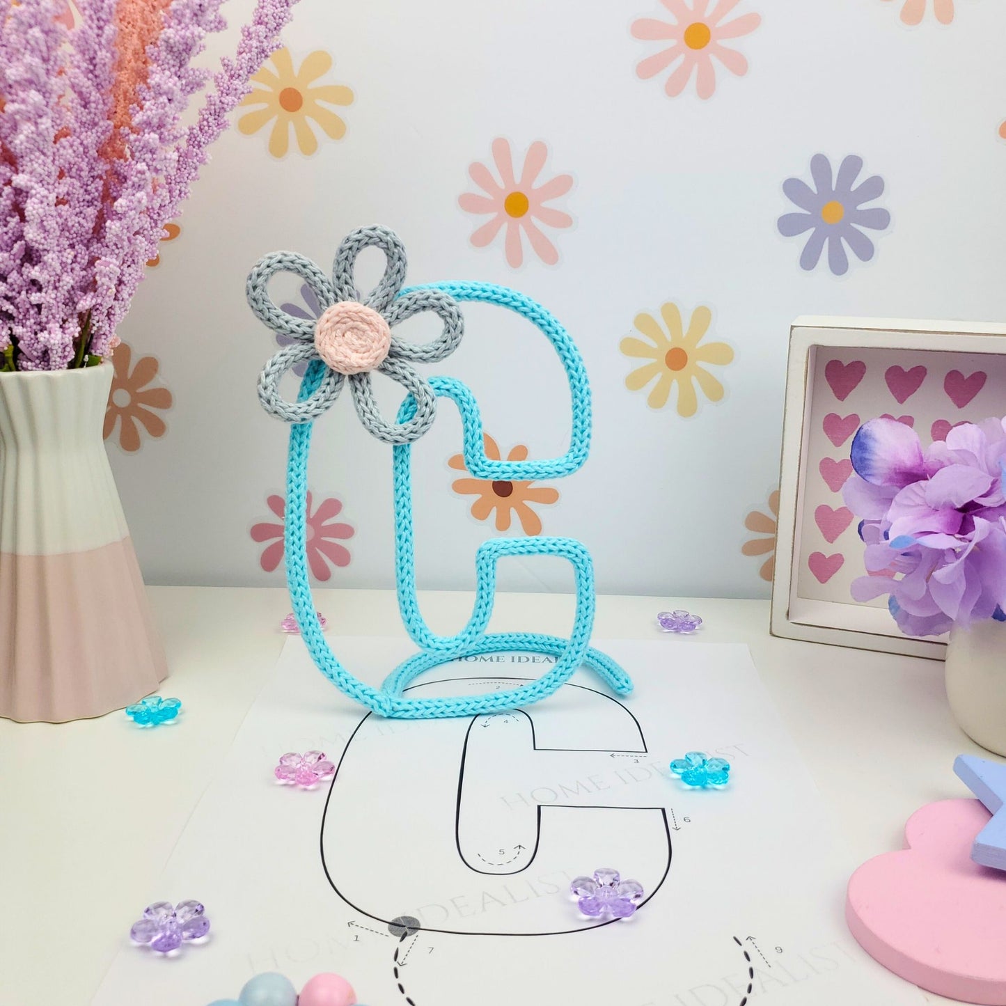 Knitted Wire Art Standing Letter Templates – Small & Large Sizes