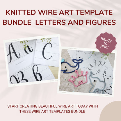 Wire Art Template Bundle - Letters & 125 Figures