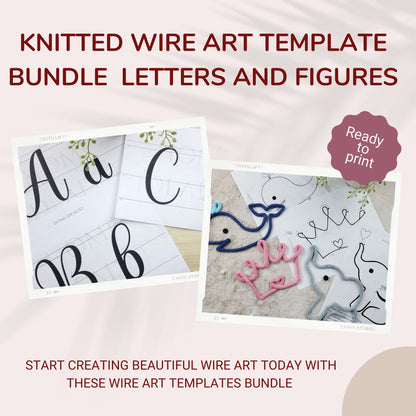 Wire Art Template Bundle - Letters & 140 Figures