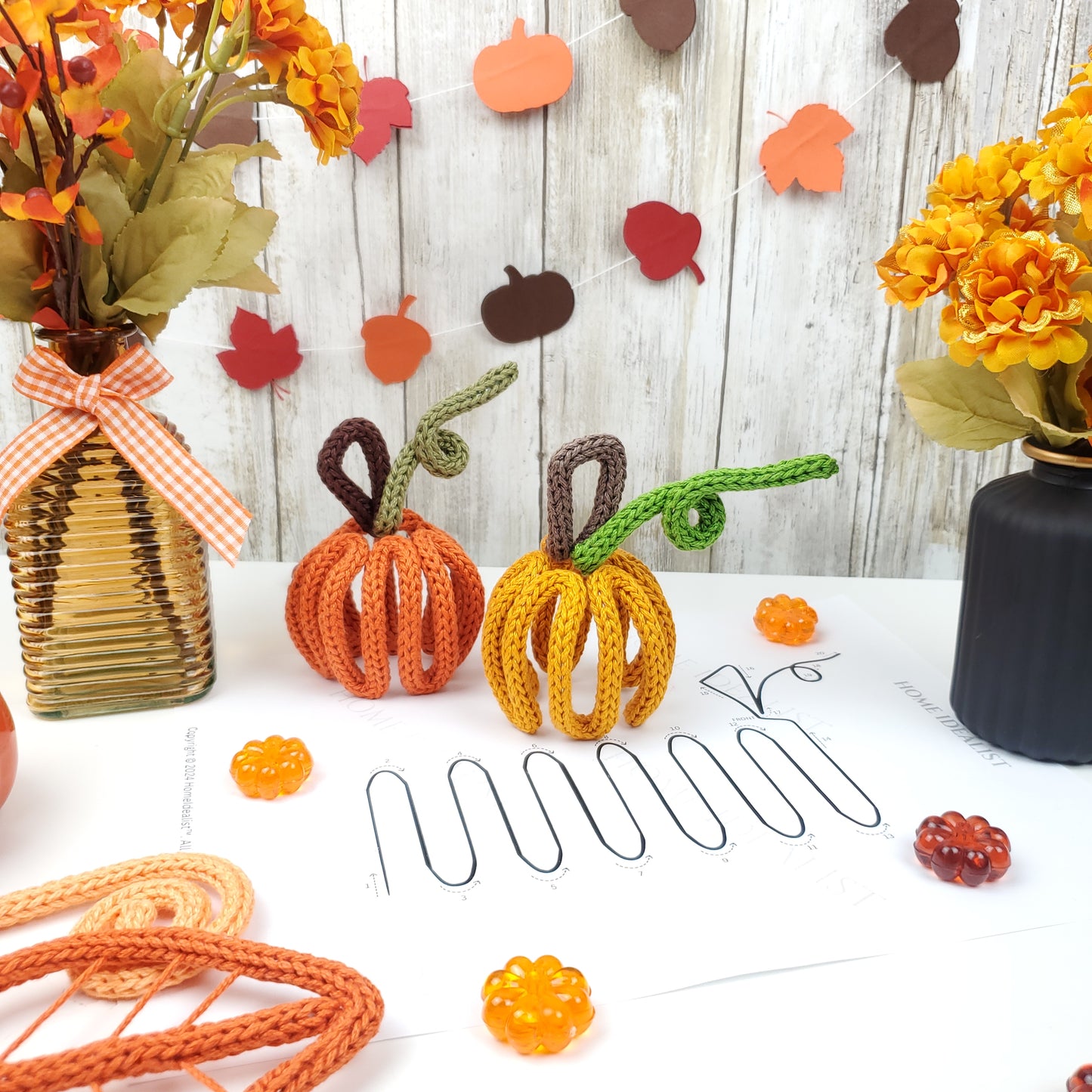 35 Fall/Halloween Knitted Wire Art Templates