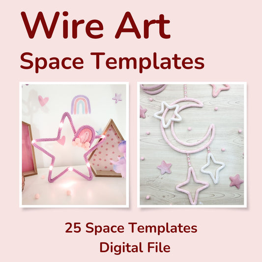 25 Space Knitted Wire Art Templates