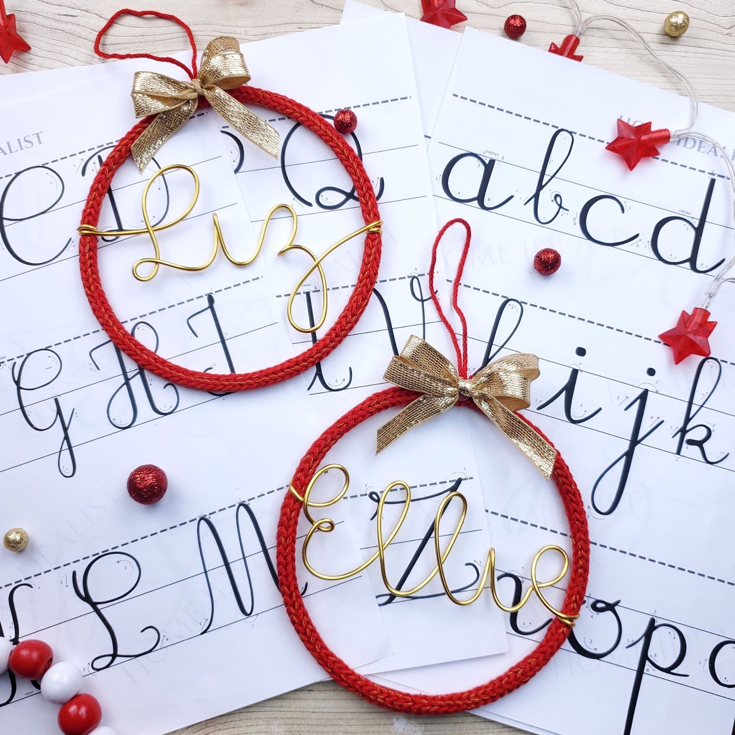 Knitted Wire Art Mini Letter Templates