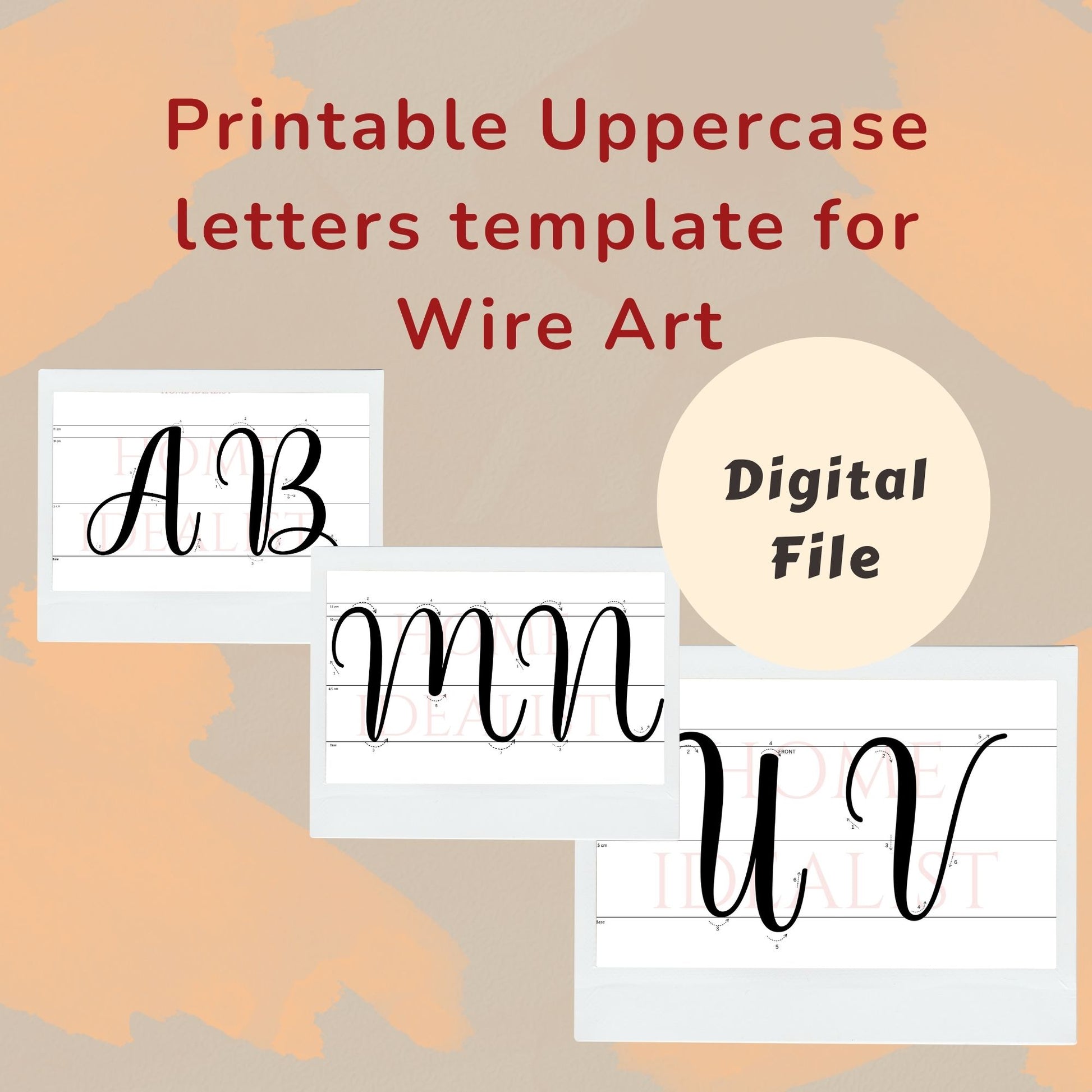 Knitted Wire Art Uppercase Letter Templates – HomeIdealist knitted-wire-art-uppercase-letter-templates-homeidealist
