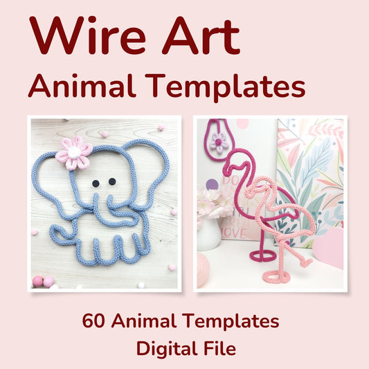 60 Animal Knitted Wire Art Templates