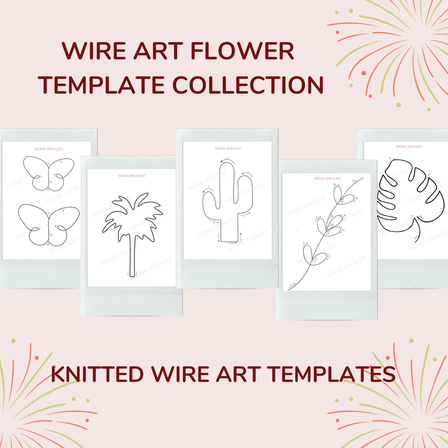 30 Garden Knitted Wire Art Templates