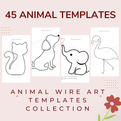 45 Animal Knitted Wire Art Templates