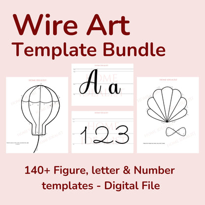 Wire Art Template Bundle - Letters & 140 Figures