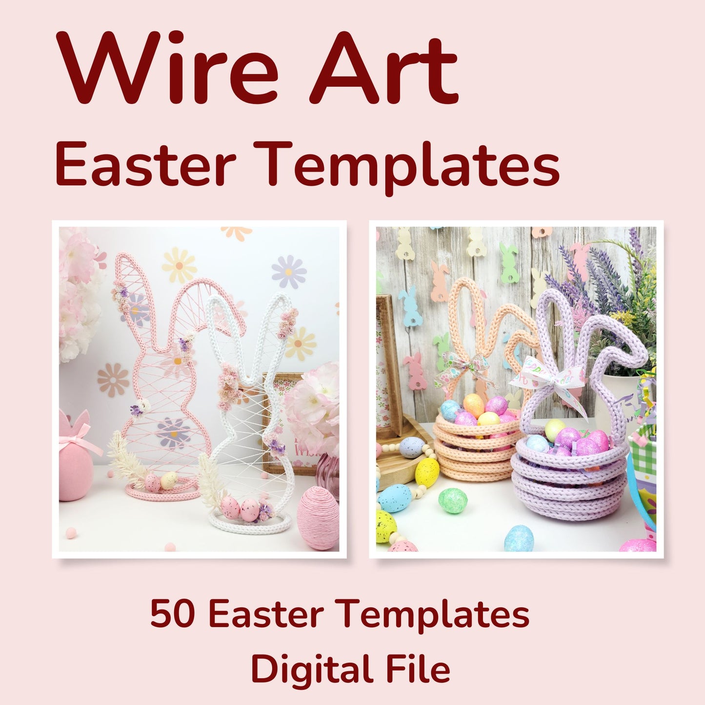 50 Easter Knitted Wire Art Templates