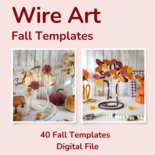 40 Fall Knitted Wire Art Templates