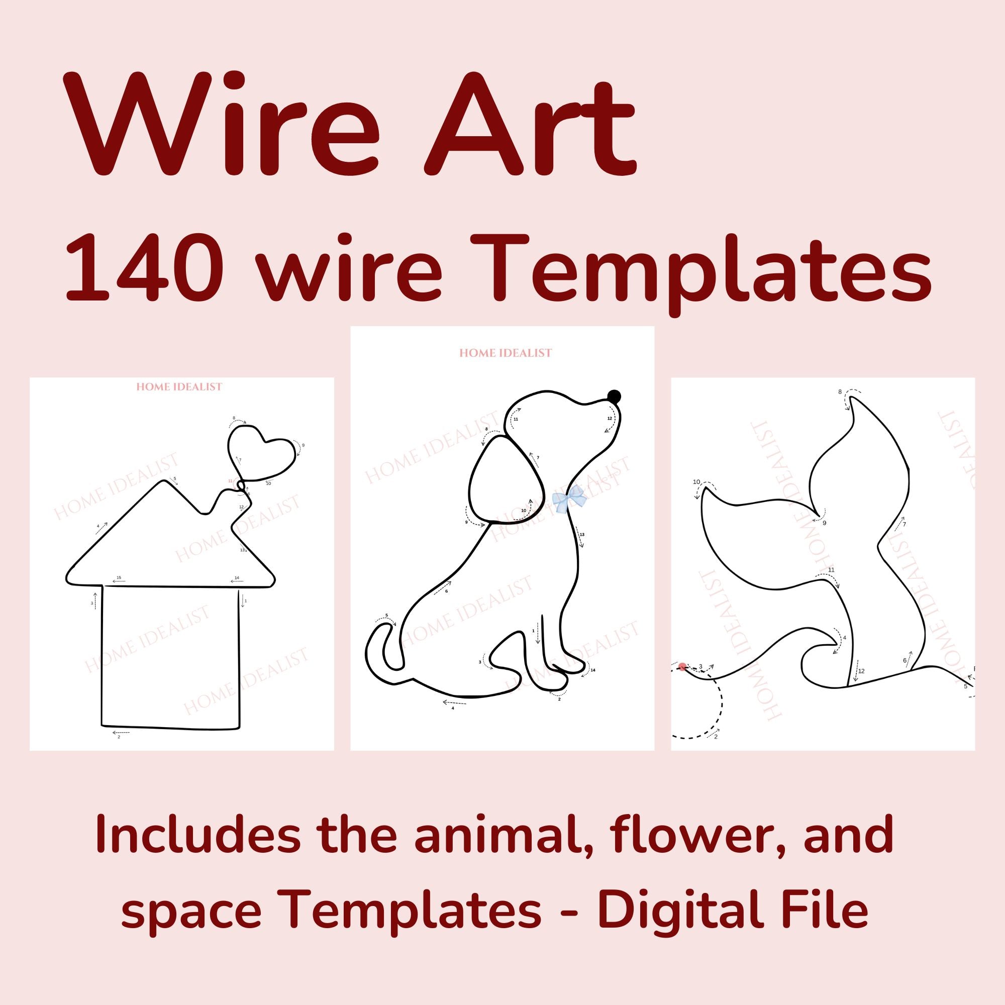 140 Wire Art Figure Templates – HomeIdealist