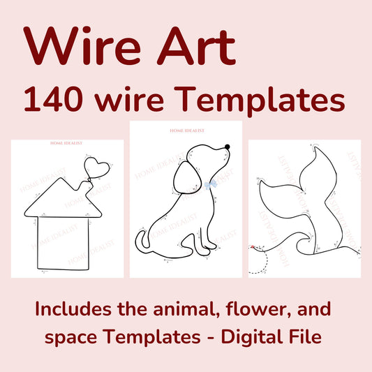 140 Wire Art Figure Templates