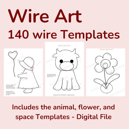 140 Wire Art Figure Templates