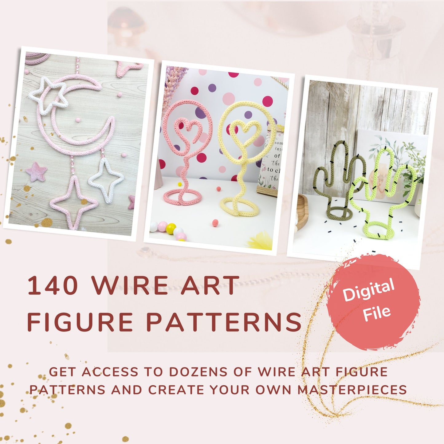 140 Wire Art Figure Templates