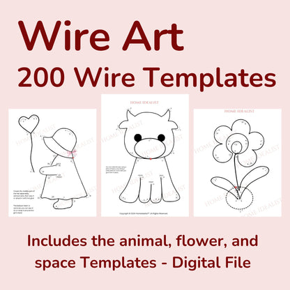 200 Wire Art Figure Templates