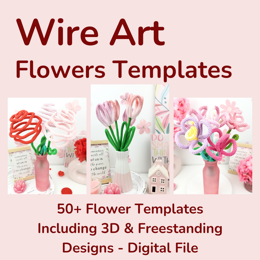 50 Flowers & Garden Knitted Wire Art Templates