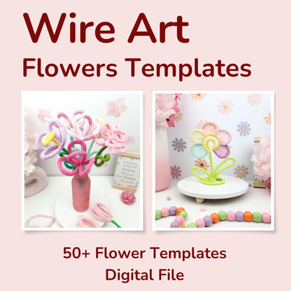 50 Flowers & Garden Knitted Wire Art Templates