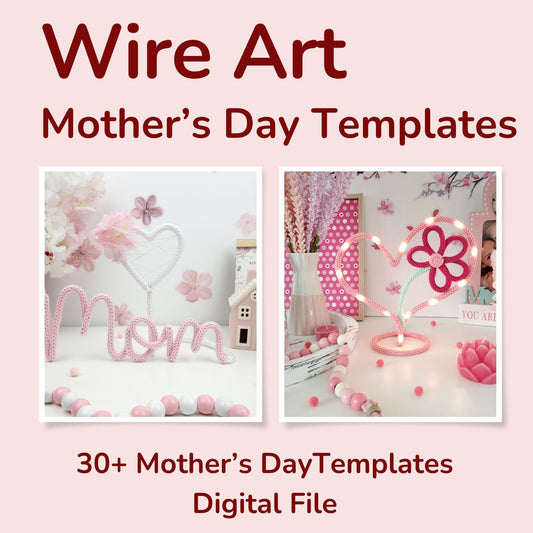 30+ Mother's Day Knitted Wire Art Templates