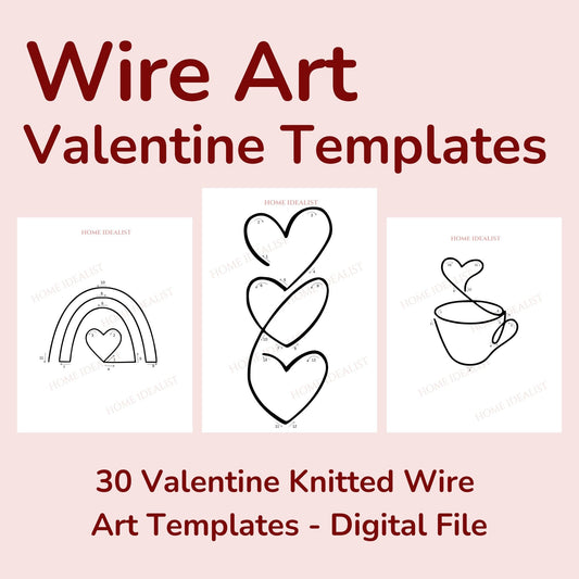 30 Valentine's Day Knitted Wire Patterns Bundle