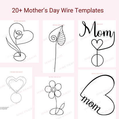 20+ Mother's Day Knitted Wire Patterns Bundle. Printable Templates for Knitted Wire. Tricotin Art. Instant Digital Download.