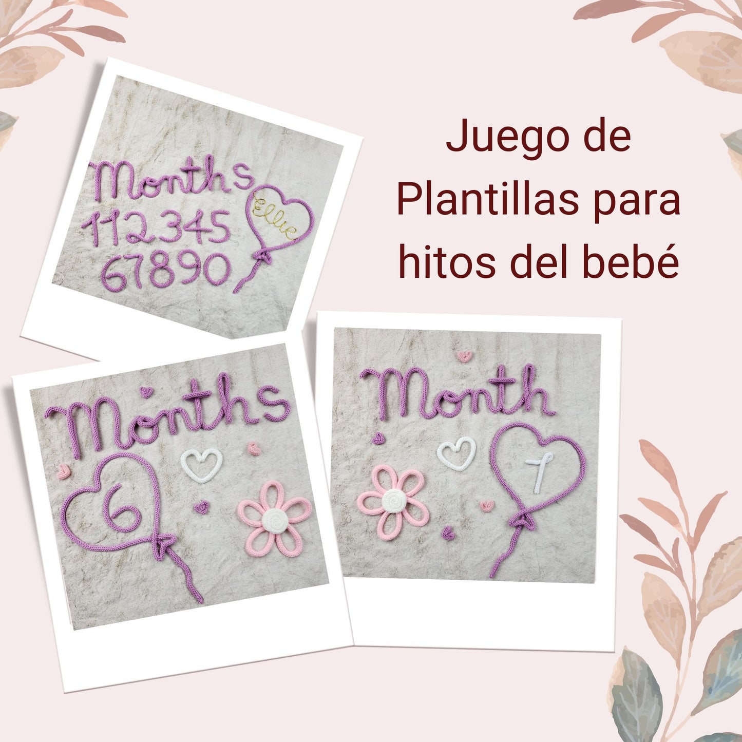 Curso de Arte con Alambre y Cordón Tejido con Videos de Instrucciones Paso a Paso. Plantillas de letras y dibujos/ Archivo PDF digital.
