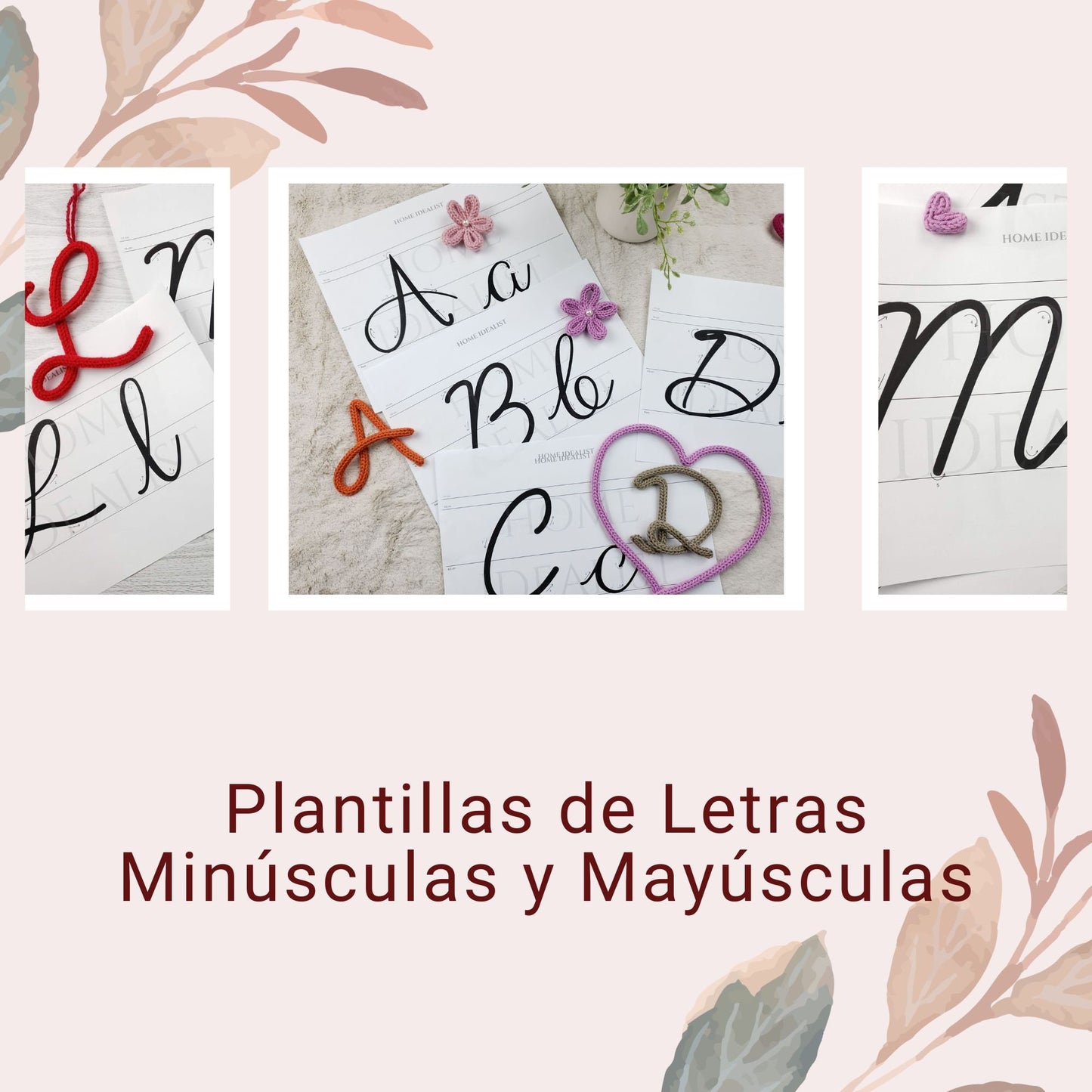 Curso de Arte con Alambre y Cordón Tejido con Videos de Instrucciones Paso a Paso. Plantillas de letras y dibujos/ Archivo PDF digital.
