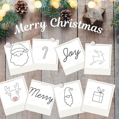 45 Christmas Wire Art Figure Templates - Initial Letter Templates