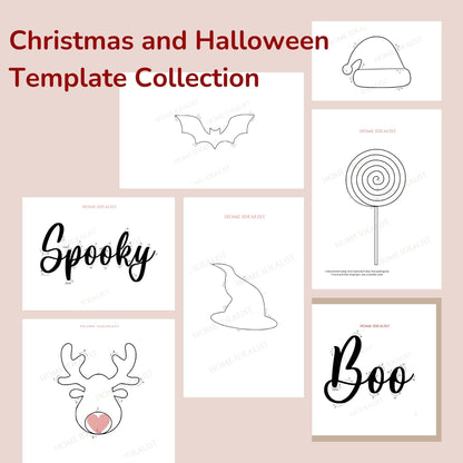 Knitted Wire Templates for Christmas & Halloween Bundle. Includes 45 + Templates for your Holiday Decorations. Instant Digital PDF Download.