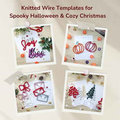 Knitted Wire Templates for Christmas & Halloween Bundle. Includes 45 + Templates for your Holiday Decorations. Instant Digital PDF Download.